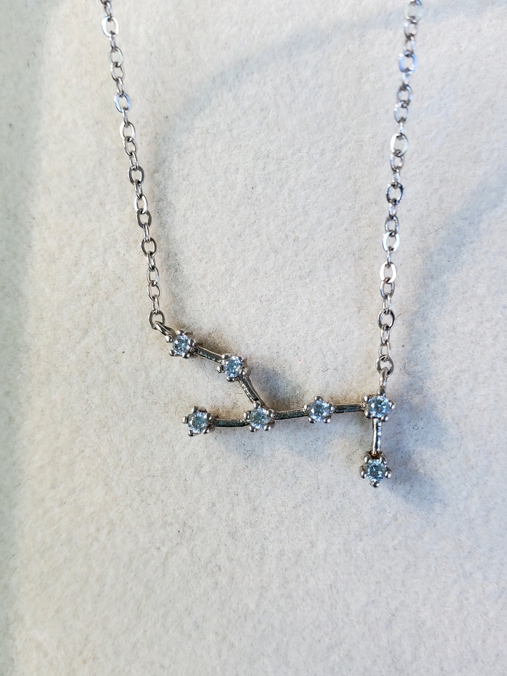 Sterling Silver Taurus Constellation Necklace